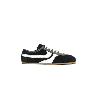 DRIES VAN NOTEN LEATHER MARATHON SNEAKER IN BLACK 251-011701